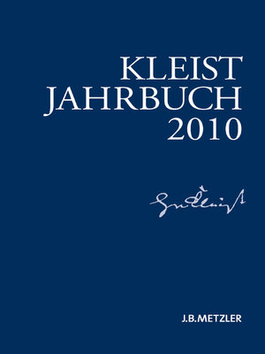 cover image of Kleist-Jahrbuch 2010